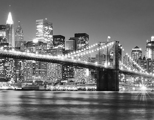 Stickers carrelage Pont de Manhattan la nuit II