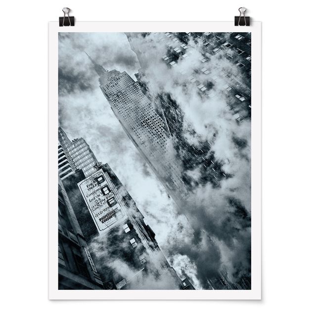 Posters en noir et blanc Façade de l'Empire State Building