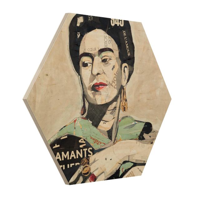 Tableaux bois Frida Kahlo - Collage No.4