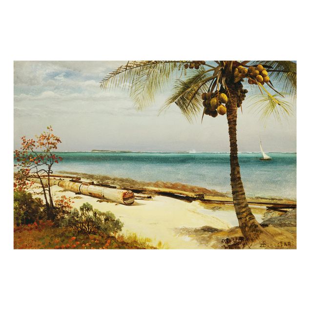 Fond de hotte verre Albert Bierstadt - Côte tropicale