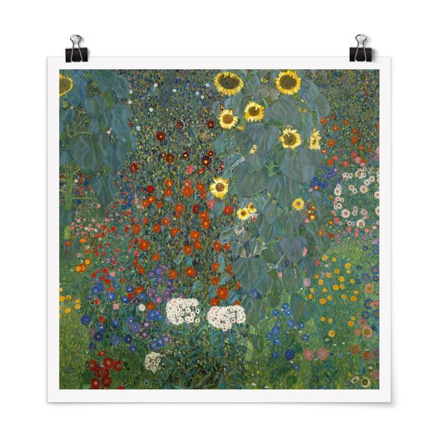 Tableau tournesols Gustav Klimt - Tournesols de jardin