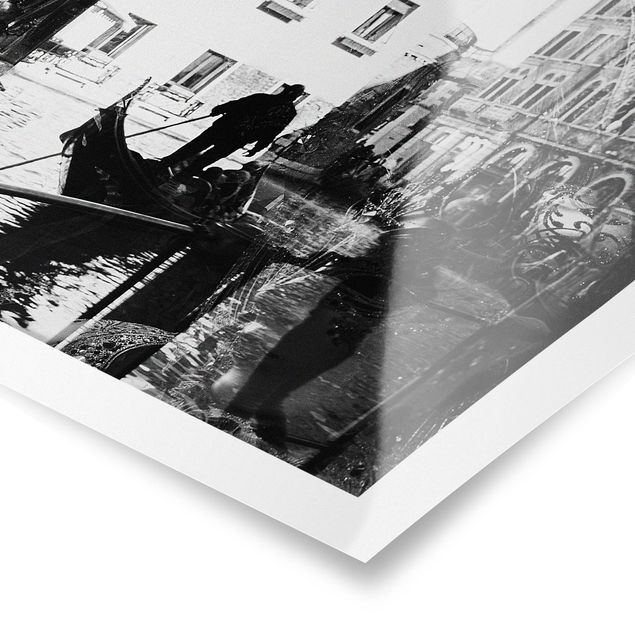 Tableaux noir et blanc Réflexions de Venise