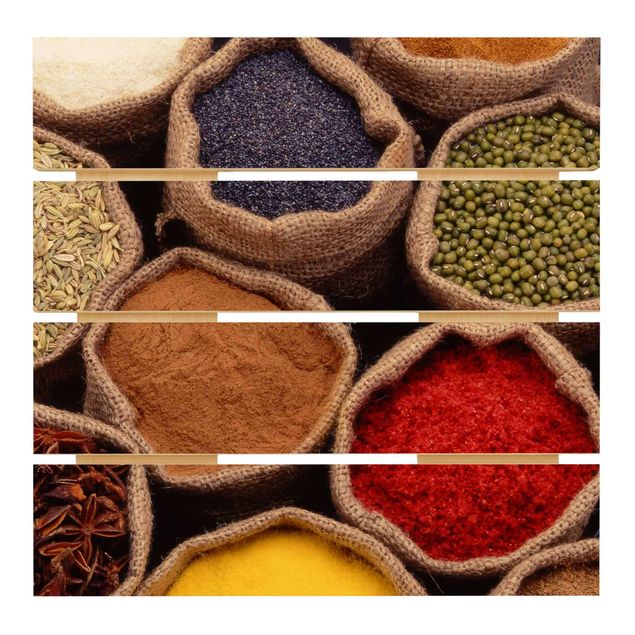 Impression sur bois - Colourful Spices