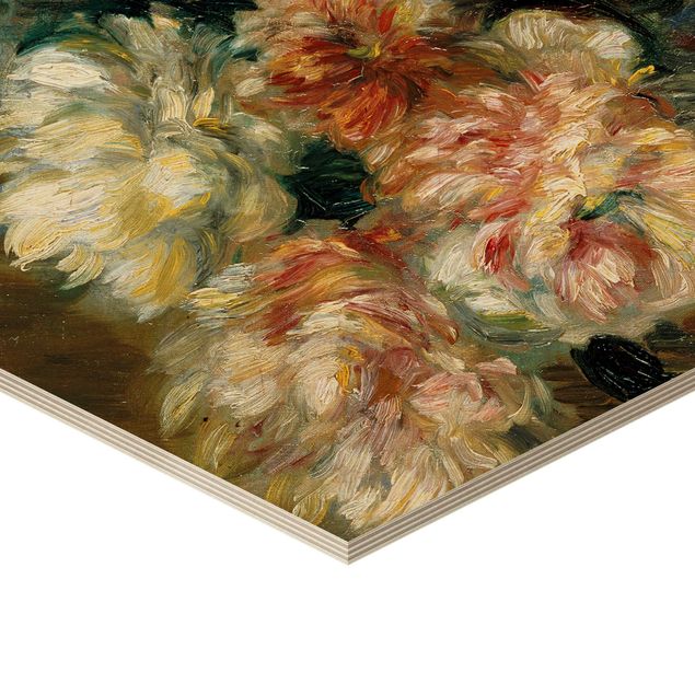 Tableaux en bois Auguste Renoir - Vase de pivoines