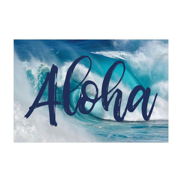 tapis chambre bleu Aloha