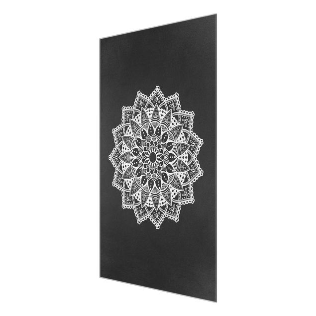 Tableaux muraux Mandala Illustration Ornament White Black