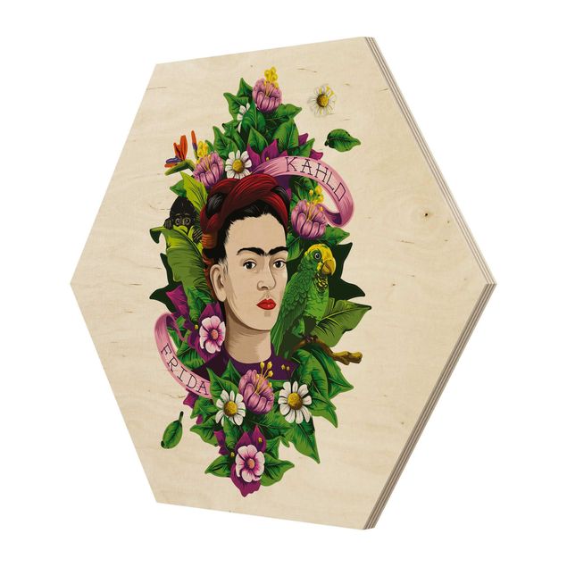 Impression sur bois Frida Kahlo - Frida
