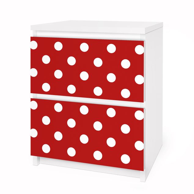 Papier adhésif pour meuble No.DS92 Dot Design Girly Rouge