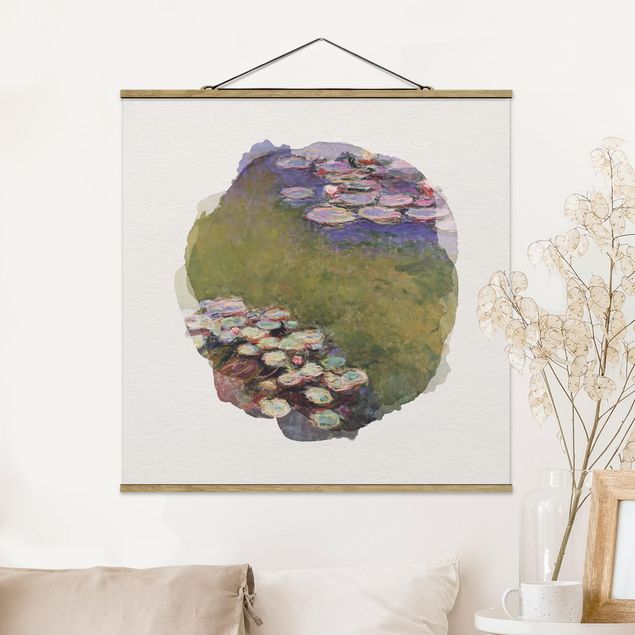 Déco mur cuisine Aquarelles - Claude Monet - Nénuphars