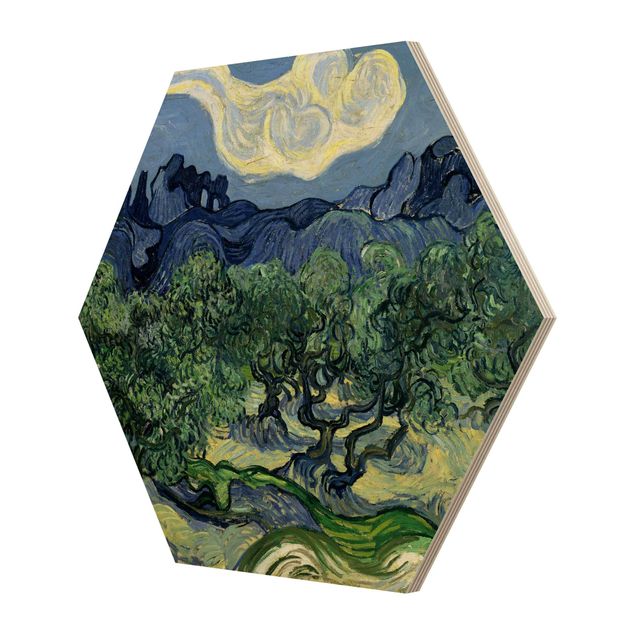 Tableaux en bois avec paysage Vincent Van Gogh - Oliviers