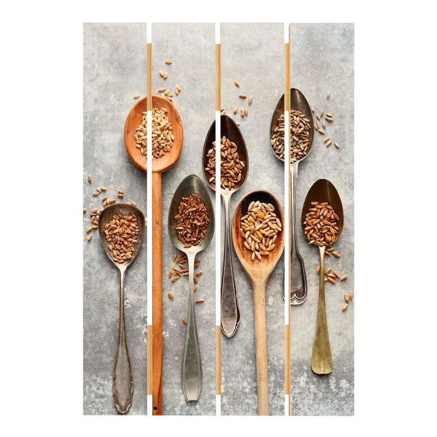 Impression sur bois - Cereal Grains Spoon