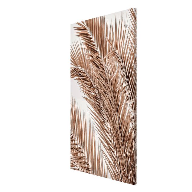 Tableaux magnétiques avec fleurs Feuilles de palmier couleur bronze