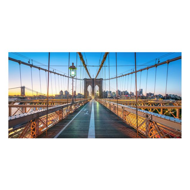 Fonds de hotte - Dawn On The Brooklyn Bridge - Format paysage 2:1