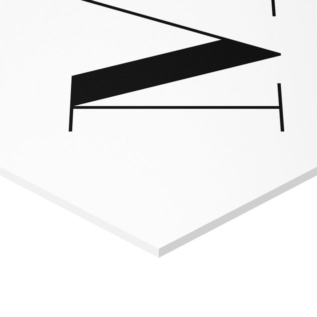 Hexagone en forex - Letter Serif White M