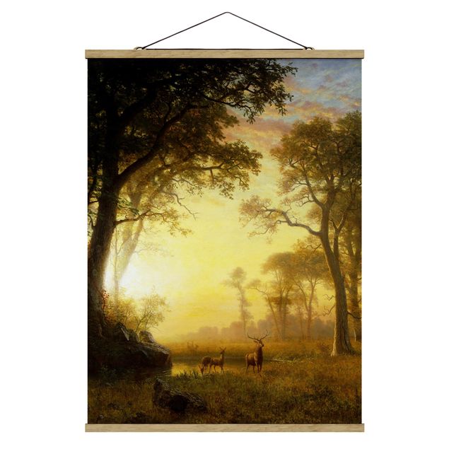 Romantisme tableau Albert Bierstadt - Lumière dans la forêt