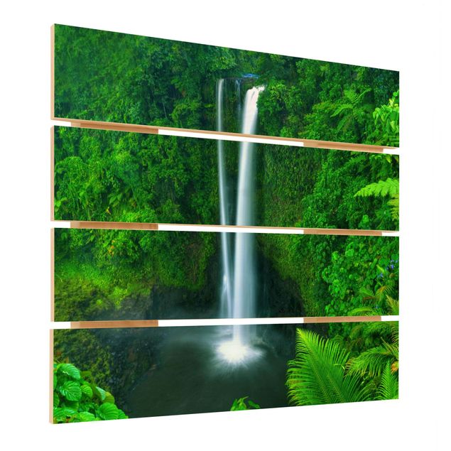 Impression sur bois - Heavenly Waterfall