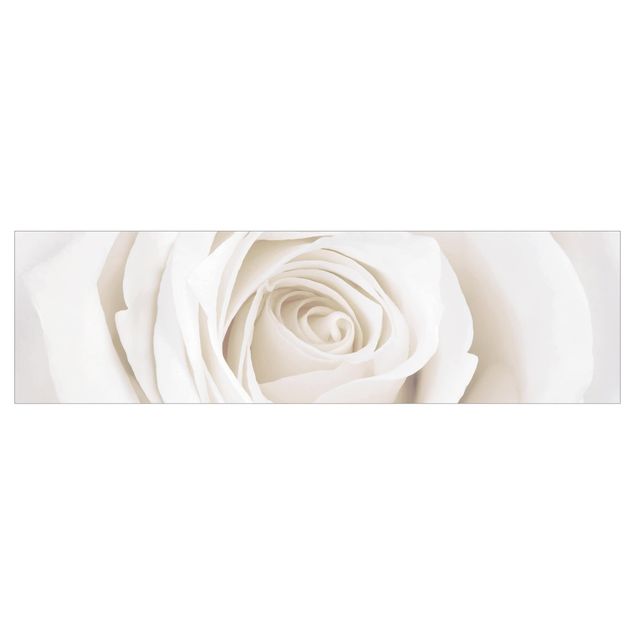 Revêtement mural cuisine - Pretty White Rose