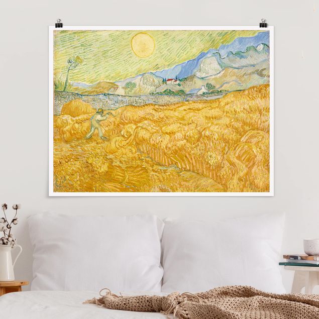 Déco mur cuisine Vincent Van Gogh - La moisson, le champ de blé