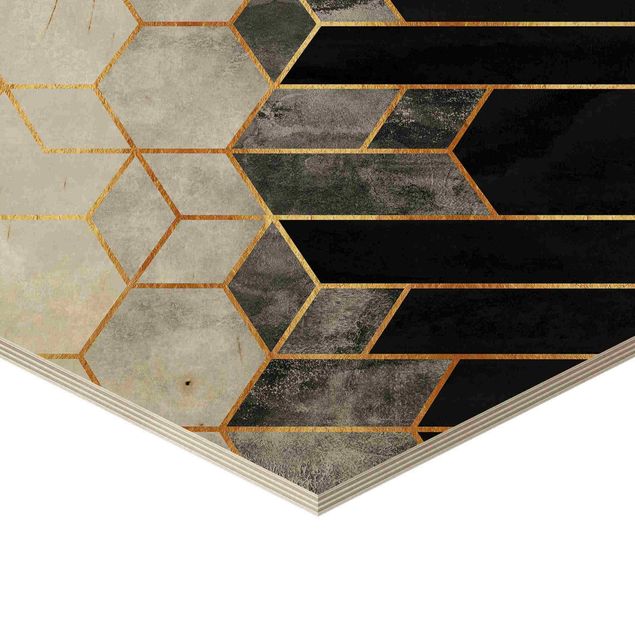 Hexagone en bois - Golden Geometry Watercolour Set