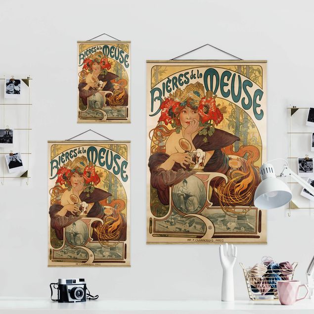 Tableaux portraits Alfons Mucha - Affiche pour la bière La Meuse