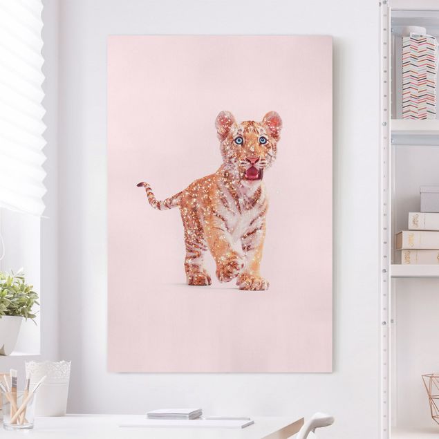Impression sur toile - Tiger With Glitter