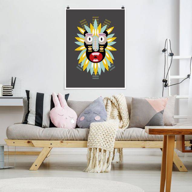 Tableaux modernes Collage masque ethnique - King Kong
