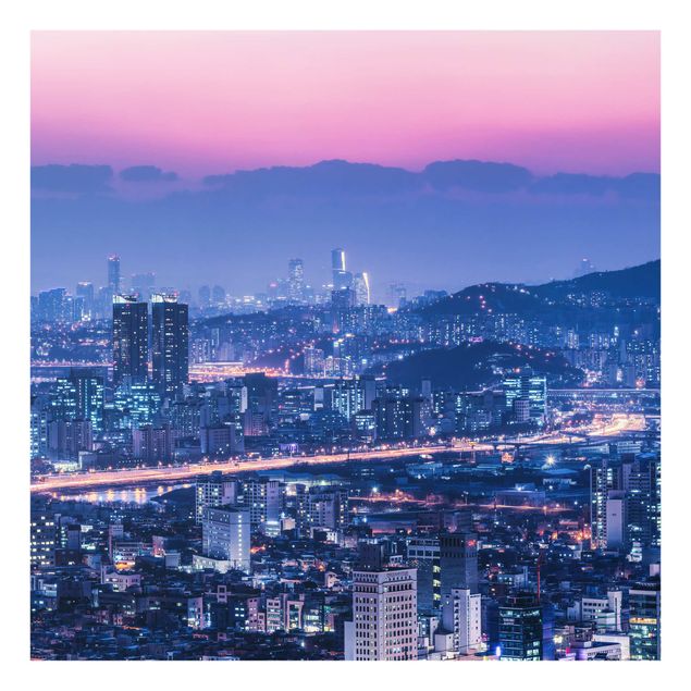 Fonds de hotte - Skyline Of Seoul - Carré 1:1
