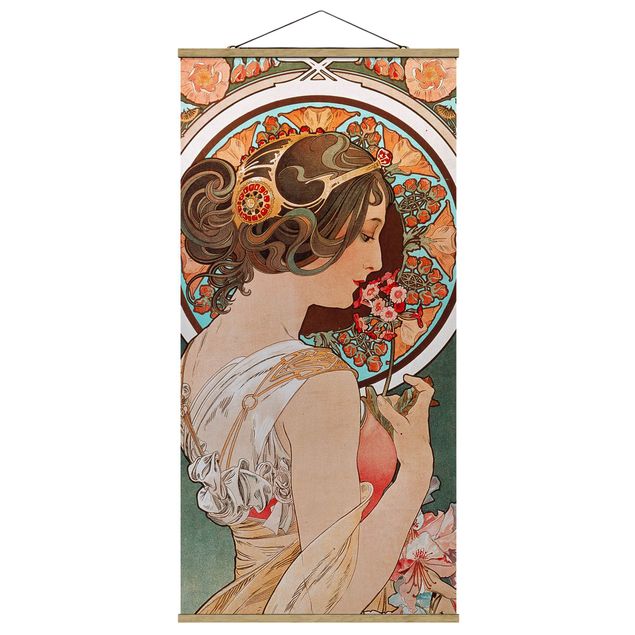 tableaux floraux Alfons Mucha - La primevère