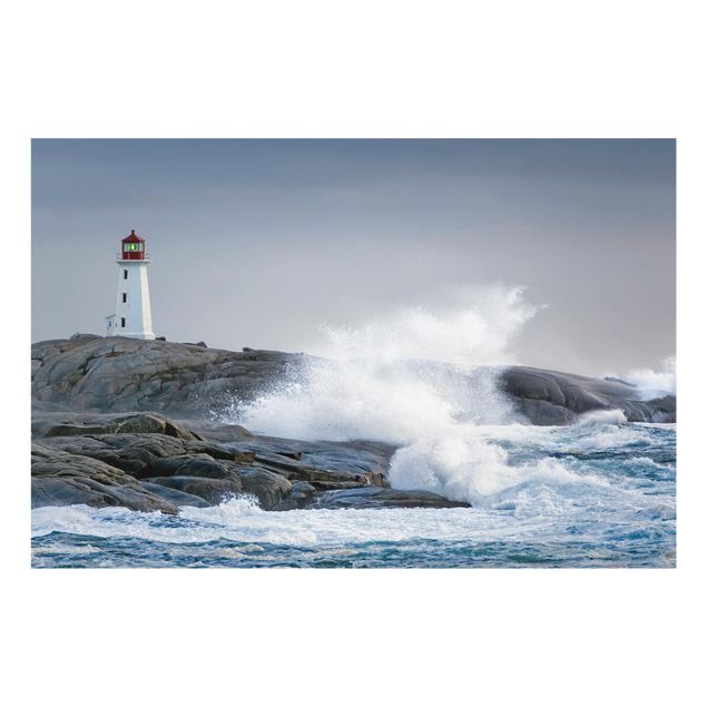 Fond de hotte - Storm Waves At The Lighthouse