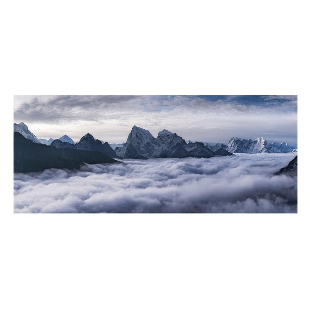 Tableau paysage Mer de nuages dans l'Himalaya
