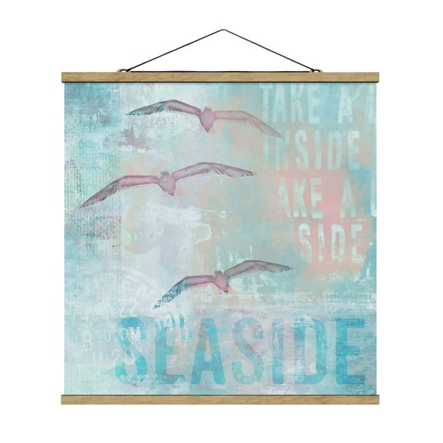 Tableau citations Collage Shabby Chic - Mouettes