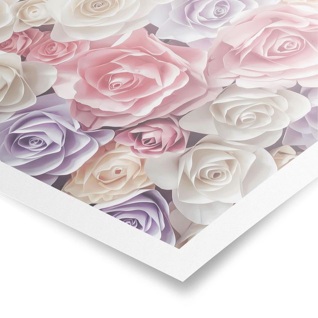 Tableaux Pastel Paper Art Roses