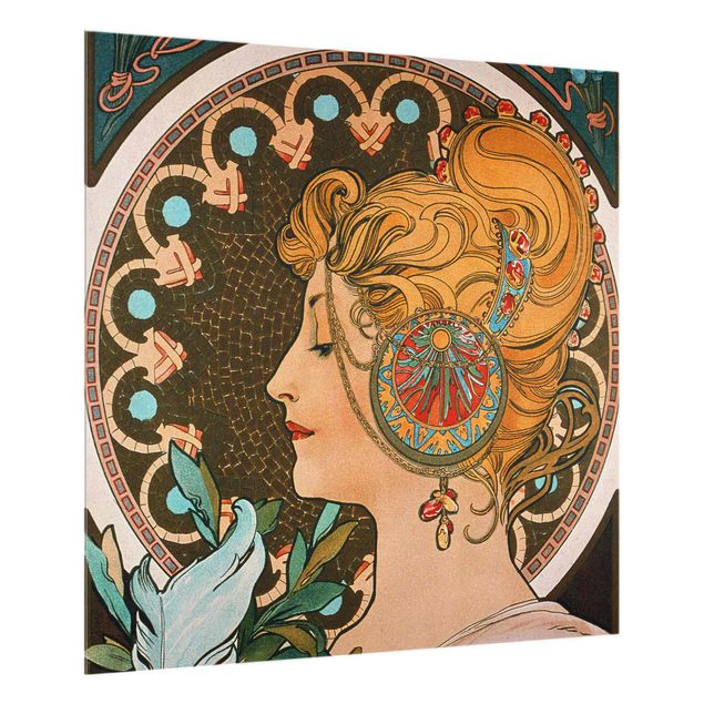 Décoration artistique Alfons Mucha - La plume