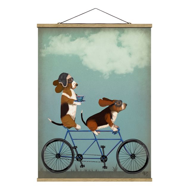 Tableaux animaux Cyclisme - Bassets Tandem