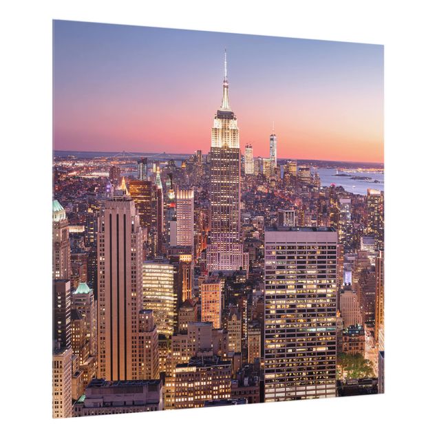 Tableaux de Rainer Mirau Coucher de soleil Manhattan New York City