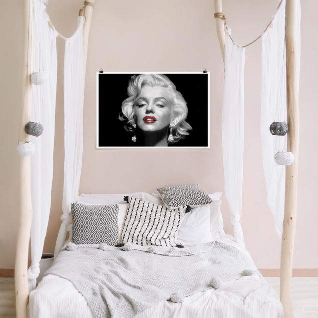 Tableaux modernes Marilyn aux lèvres rouges