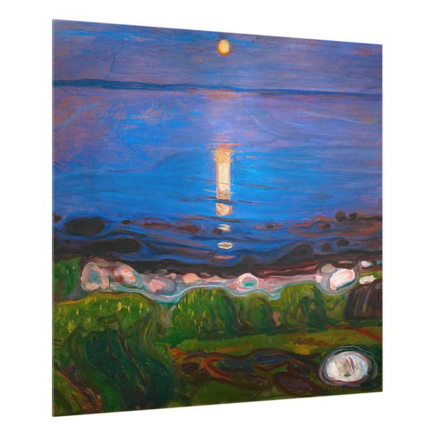 Tableau expressionnisme Edvard Munch - Nuit d'été au bord de la plage