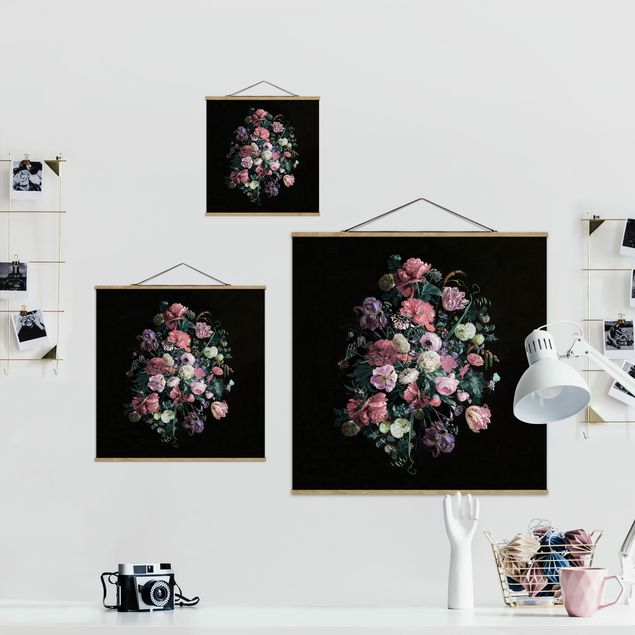Tableaux noirs Jan Davidsz De Heem - Bouquet de fleurs sombres