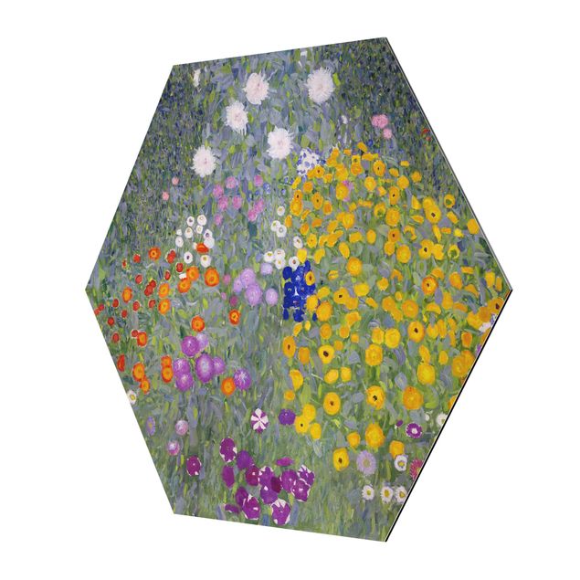Tableau floral Gustav Klimt - Jardin de cottage