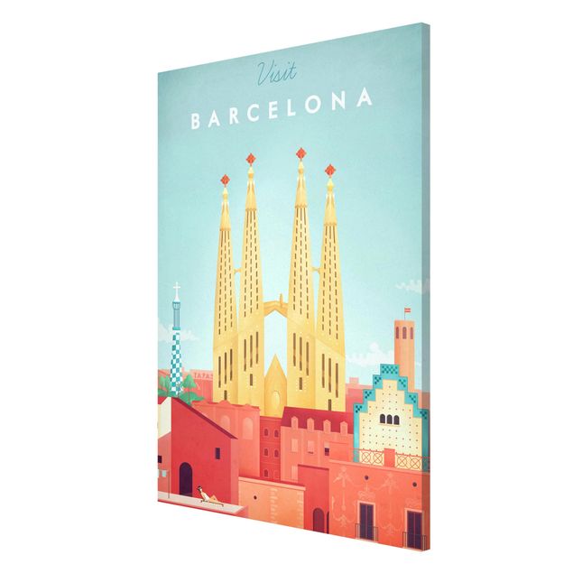 Tableau ville du monde Poster de voyage - Barcelone