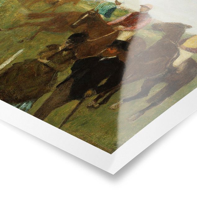 Tableau portrait Edgar Degas - Jockeys sur la piste de course
