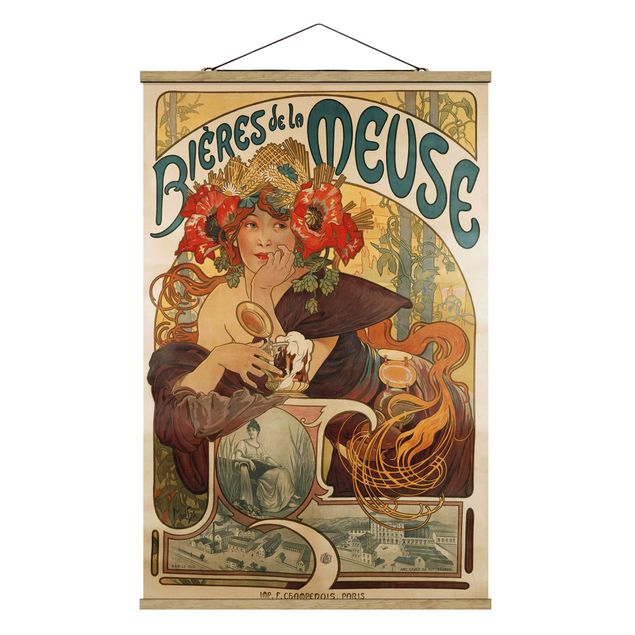 Tableaux Artistiques Alfons Mucha - Affiche pour la bière La Meuse