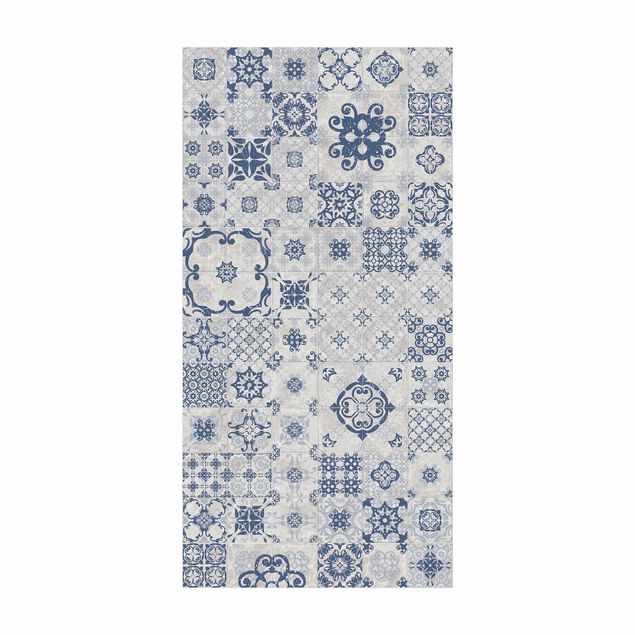 tapis effet carreaux de ciment Carreaux de Céramique Agadir Bleu