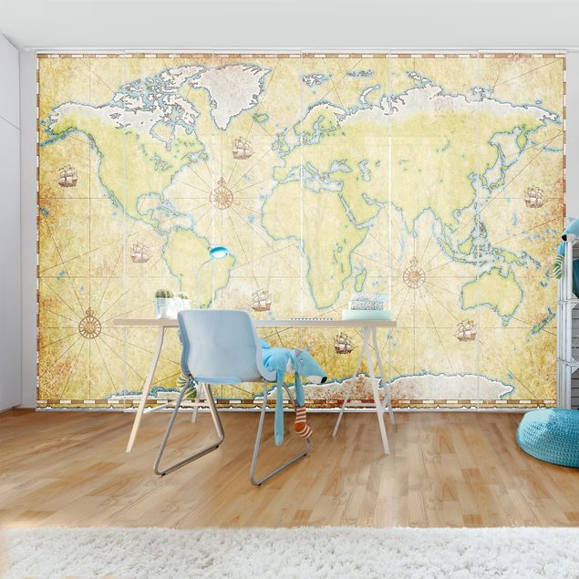 Déco mur cuisine World Map