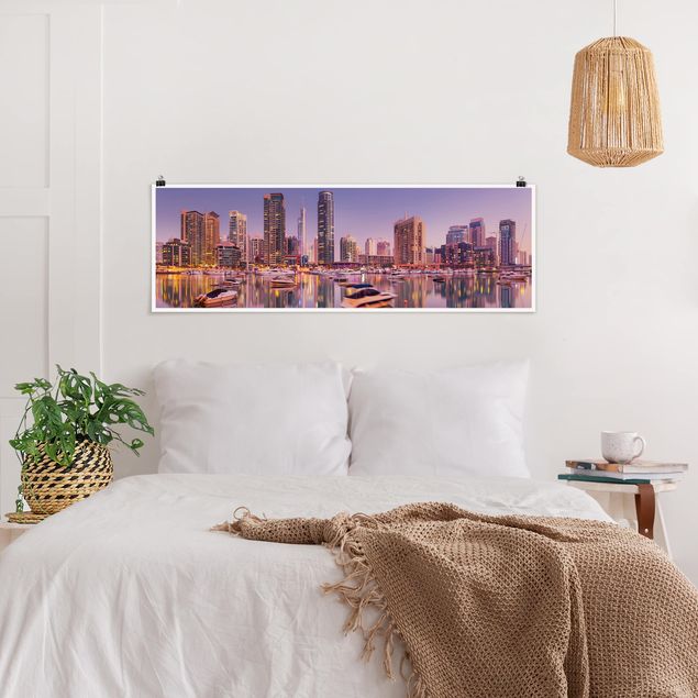 Tableaux moderne Dubai Skyline et Marina