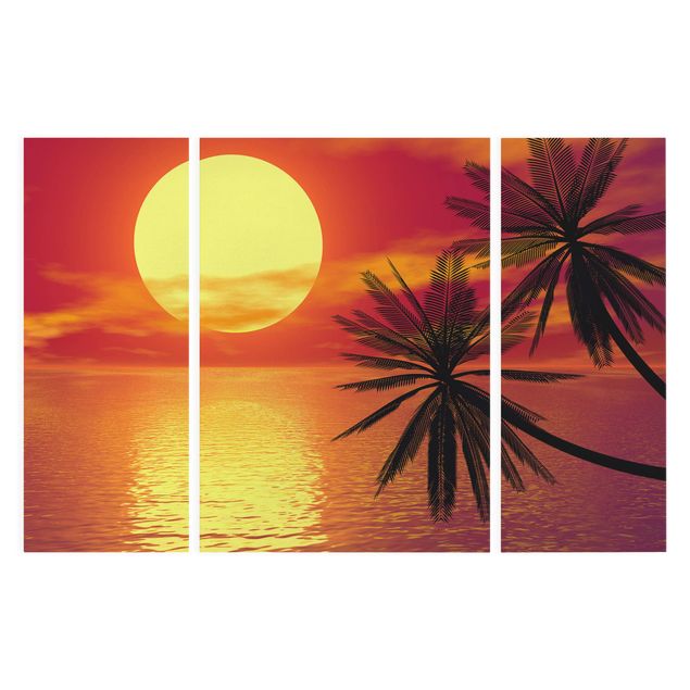 Tableau deco nature Coucher de soleil des Caraïbes