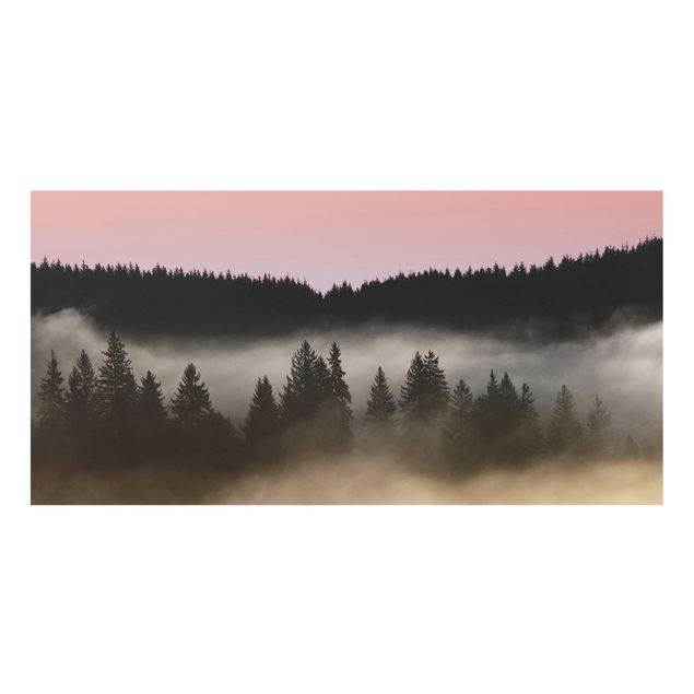 Fonds de hotte - Dreamy Foggy Forest - Format paysage 2:1