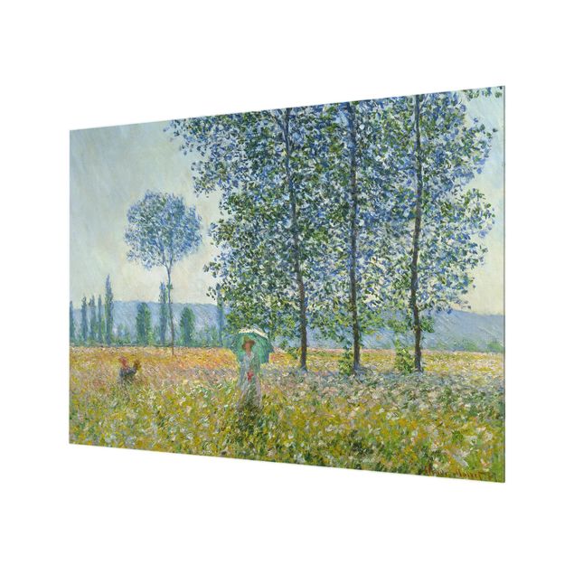 Fond de hotte verre Claude Monet - Champs au printemps