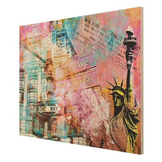 Tableaux de Andrea Haase Collage de la Sixième Avenue de New York
