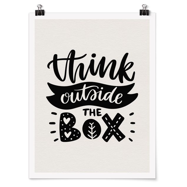 Affiche citations Think Outside The Box